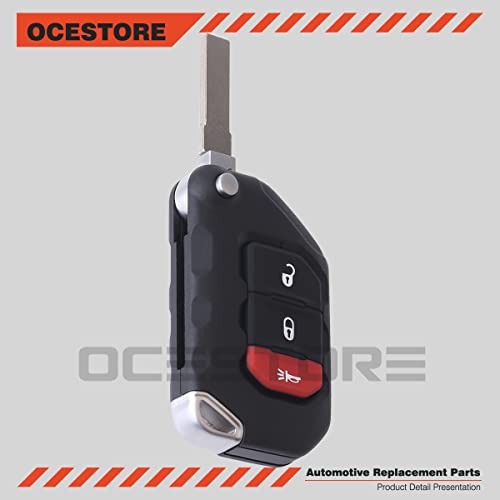 OCESTORE Car Key Fob Keyless Control Entry Remote 3 Button Vehicles Replacement Compatible with Wrangler Gladiator OHT1130261 68416782AA - Image 4