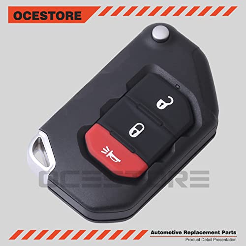 OCESTORE Car Key Fob Keyless Control Entry Remote 3 Button Vehicles Replacement Compatible with Wrangler Gladiator OHT1130261 68416782AA - Image 5