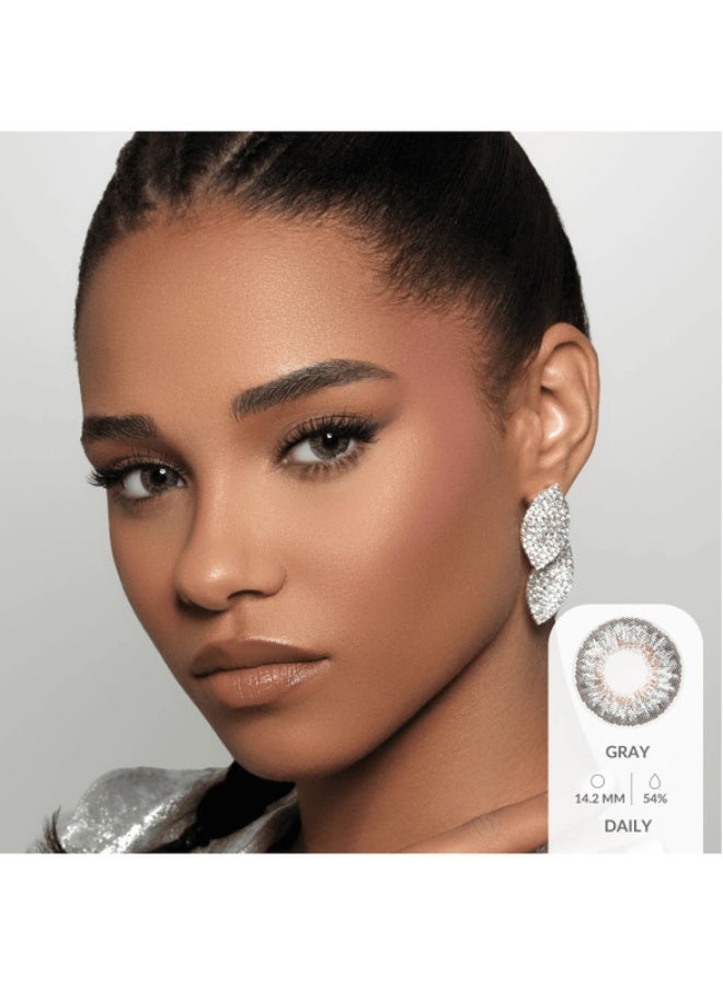Amara Unisex One Day Gray Pack Of 10, Daily Disposable Contact Lenses, Color Contact Lenses, Cosmetic Contact Lenses, Gray Contact Lenses - Image 4