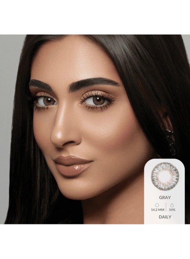 Amara Unisex One Day Gray Pack Of 10, Daily Disposable Contact Lenses, Color Contact Lenses, Cosmetic Contact Lenses, Gray Contact Lenses - Image 2