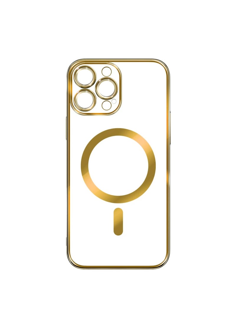 Generic - Luxury Plating Clear Magnetic For Magsafe Wireless Charge Case Compatible With IPhone 14 Pro Max Soft Silicone Ultraslim Edges Protective TPU PC Hybrid Case(14 Pro Max) - Image 1
