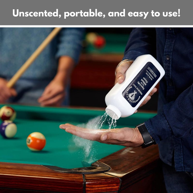 Silver Cup Billiard/Pool Premium Powder Hand Chalk, 8 Ounce Shaker Bottle, White - Image 1