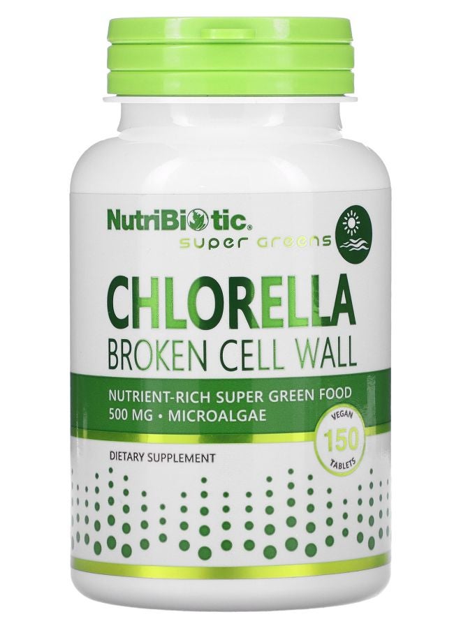 Nutribiotic Super Greens Chlorella 500 mg 150 Vegan Tablets