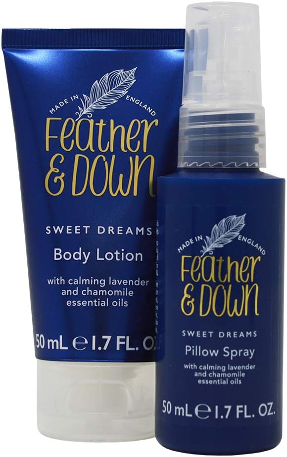 Feather & Down Feather Down Straight to Sleep Gift Set 50ml Pillow Spray 50ml Body Lotion The perfect sleep duo infused with lavender chamomile essential oils Vegan Friendly Cruelty Free  - Image 2
