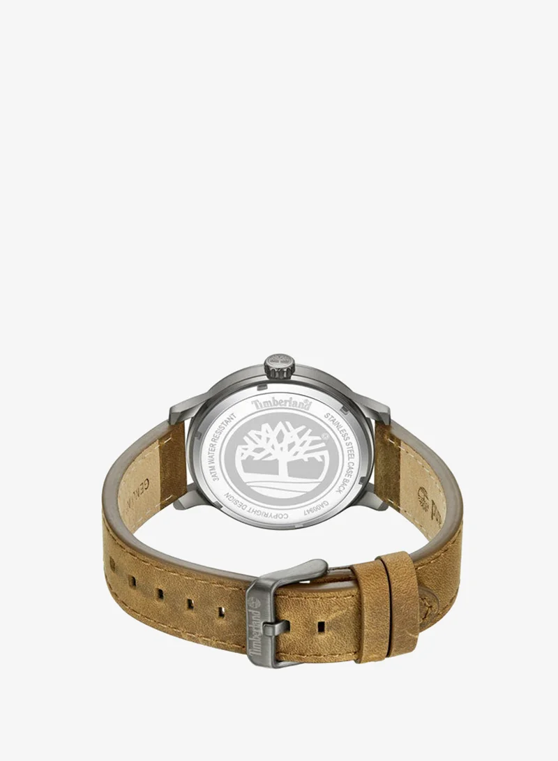 Timberland brown Men's Driscoll Green Dial Leather Strap Analog Watch for Men, 43mm for Men | Best Price UAE