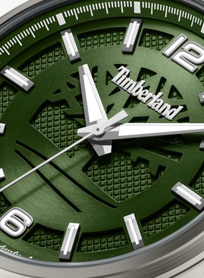 Timberland brown Men's Driscoll Green Dial Leather Strap Analog Watch for Men, 43mm for Men | Best Price UAE