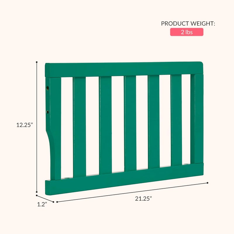 Dream On Me Convertible Crib Toddler Guard Rail in Emerald - Image 3
