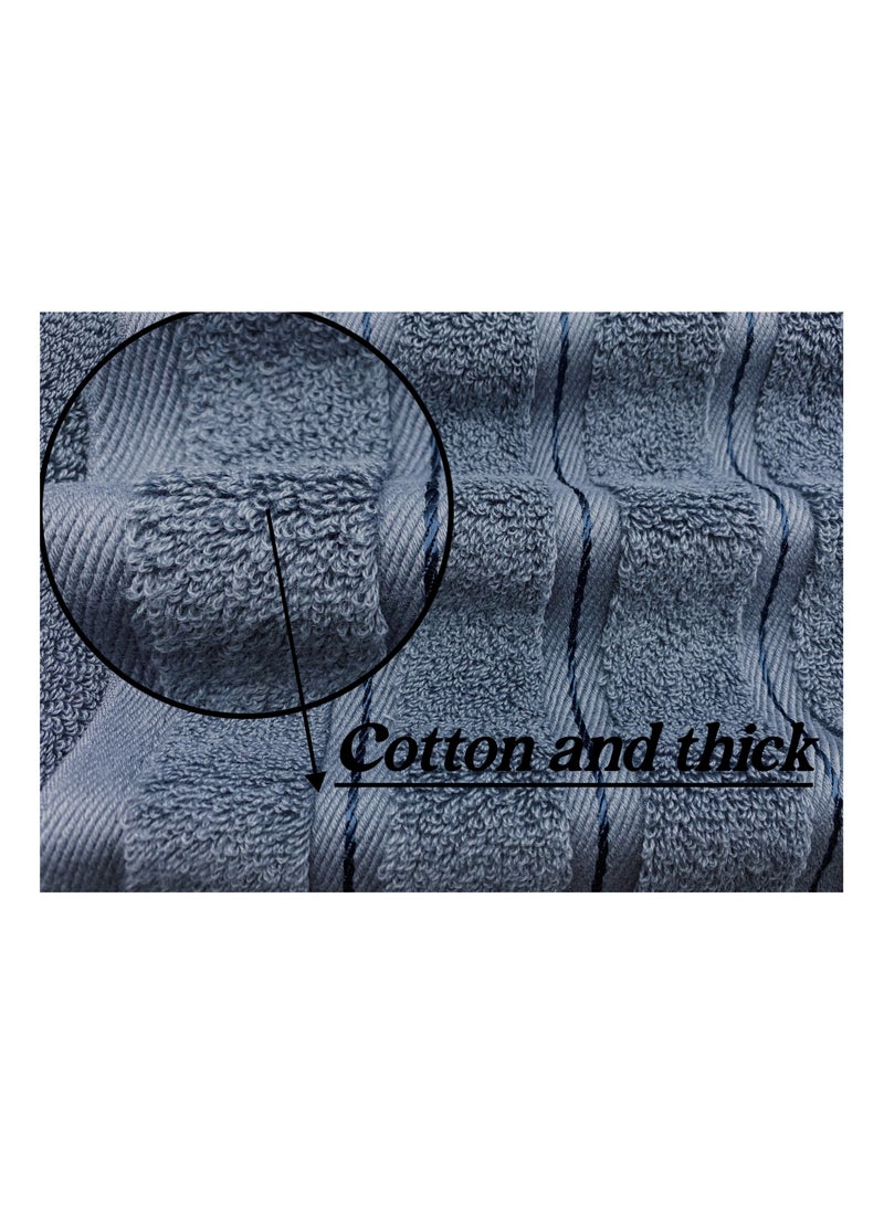 مجموعة منشفة حمام فاخرة 100 ٪ القطن الخالص سوبر ماص المياه سميكة لينة ودائمة منشفة حمام الفندق الرياضة شاطئ منتجع صحي يوميا حجم المنزل 2 ( 70 * 140 سم ) 2 ( 35 * 75 سم ) 2 ( 34 * 34 سم ) ( رمادي داكن ) - Image 2