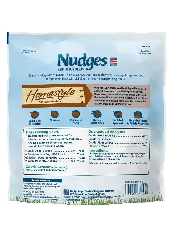 Blue Buffalo Nudges Homestyle Natural Dog Treats, Chicken and Bacon, 16oz Bag - Image 3