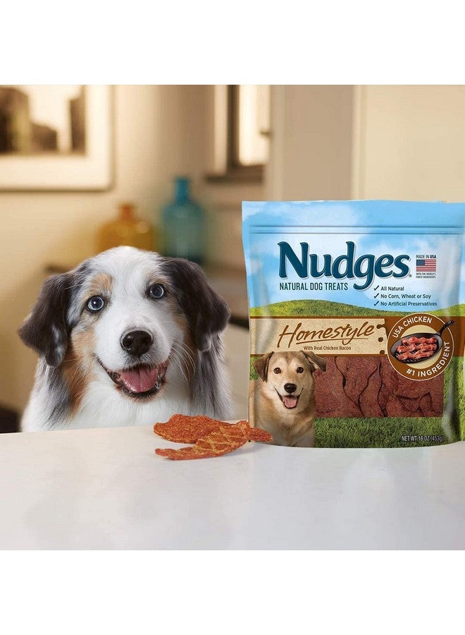 Blue Buffalo Nudges Homestyle Natural Dog Treats, Chicken and Bacon, 16oz Bag - Image 2