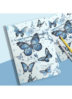 Vivopad2 Protective Case IQOOpad With Pen Slot Vivopad Protective Case 2023 Leather Case VIVO-color:Book Style [Cold Ice Butterfly]-Applicable Models:vivo Pad2 12.1inch