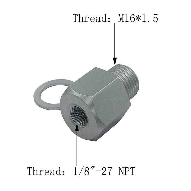 Yemtuls M16-1.5 to 1/8 NPT Oil Pressure Sensor Adapter - Image 2