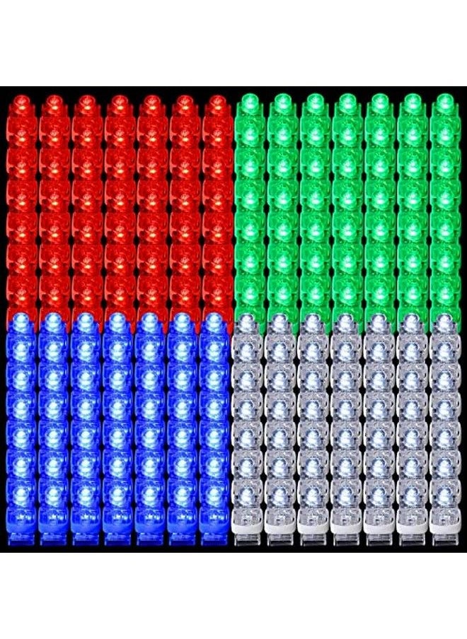 Generic - 200 Pcs Led Finger Lights Mini Finger Flashlights For Kids Glow In The Dark Party Supplies Light Up Ring Lights Toys Neon Party Favors For Wedding Kids Birthday,Red Green Blue White - Image 1