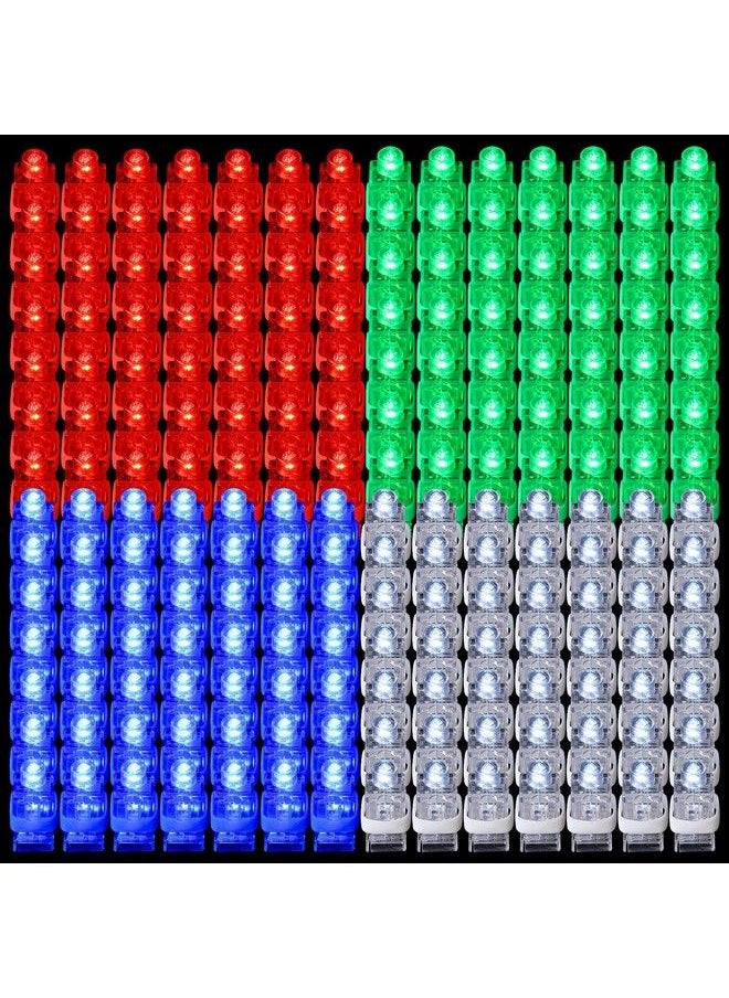 Generic - 200 Pcs Led Finger Lights Mini Finger Flashlights For Kids Glow In The Dark Party Supplies Light Up Ring Lights Toys Neon Party Favors For Wedding Kids Birthday,Red Green Blue White - Image 1