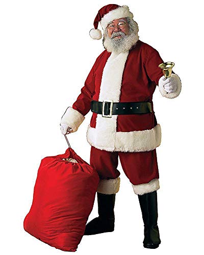 Rubies Men's Deluxe Ultra Velvet Santa Suit with Gloves Adult Sized Costumes for Themed Parties and Halloween, Red/White, XX-Large US - Image 1