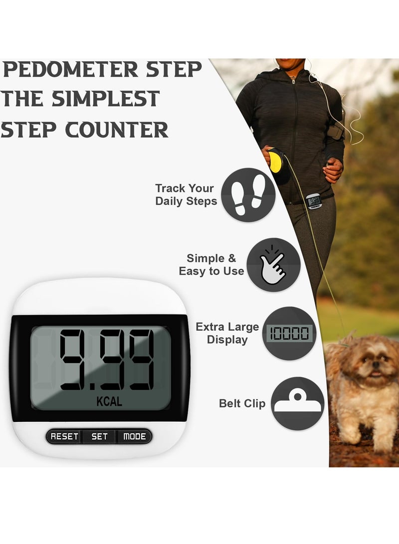 KASTWAVE Portable Step Counter Pedometer - Walking, Distance, Calories & Fitness Tracker for Men, Women, and Kids - Image 4