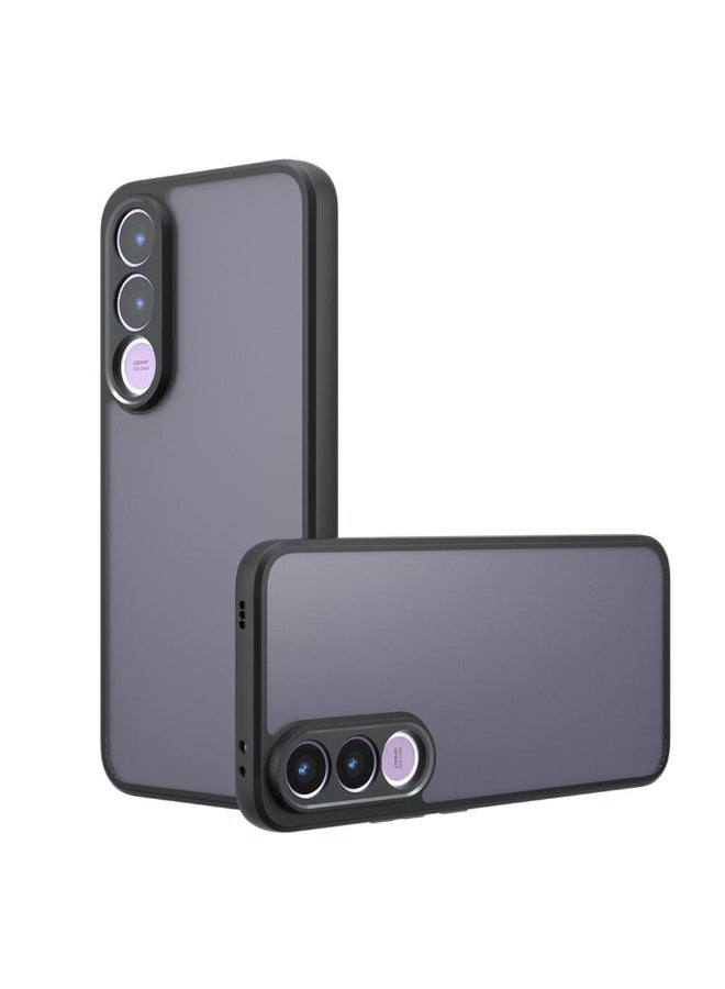 جراب حمايه اسود مط غير لامع ومقاوم للصدمات متوافق مع Vivo V70 Fe (أسود ) - Image 1