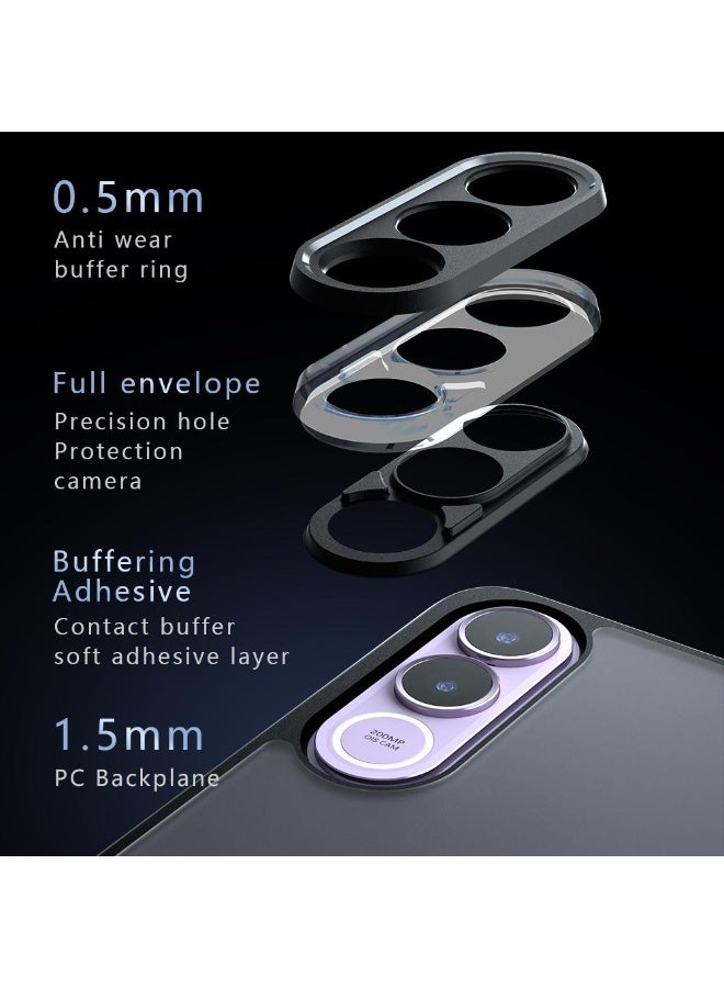 جراب حمايه اسود مط غير لامع ومقاوم للصدمات متوافق مع Vivo V70 Fe (أسود ) - Image 3
