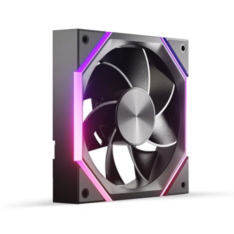 Nyota ARGB PC Case Fan 120MM [3 Packs] [Reverse] [HDB] 2000RPM/ 61.5CFM/ 50, 000 Hours Working Life Nyota-A12-Black-3PACK-R - Image 1
