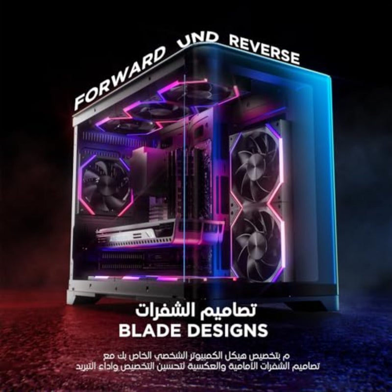 Nyota ARGB PC Case Fan 120MM [3 Packs] [Reverse] [HDB] 2000RPM/ 61.5CFM/ 50, 000 Hours Working Life Nyota-A12-Black-3PACK-R - Image 2
