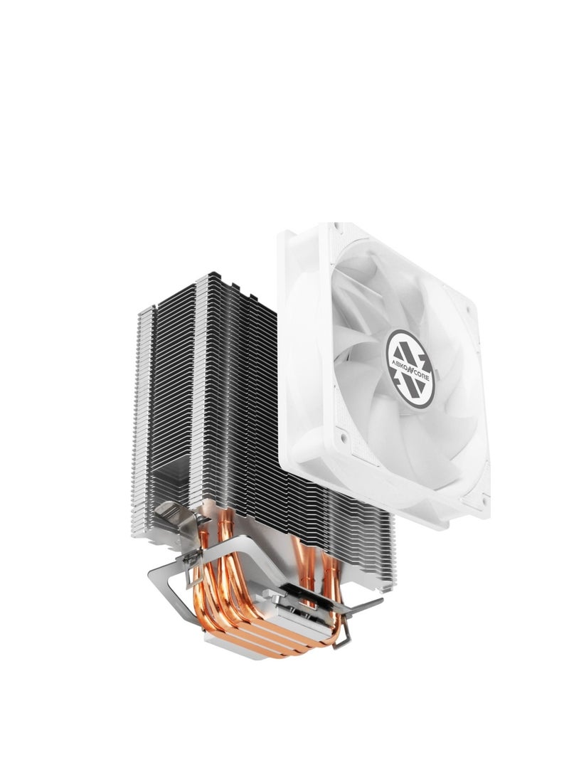 ABKONCORE Abkon Core CPU Cooler CoolStorm T405W Spectrum, Noise level 36db, Connector 4-pin, PWM, Rotation speed 800-1800 rpm ± 10%, CPU Cooler -White | CT405W - Image 3