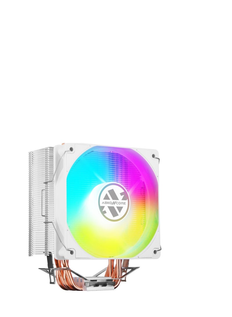 ABKONCORE Abkon Core CPU Cooler CoolStorm T405W Spectrum, Noise level 36db, Connector 4-pin, PWM, Rotation speed 800-1800 rpm ± 10%, CPU Cooler -White | CT405W - Image 4