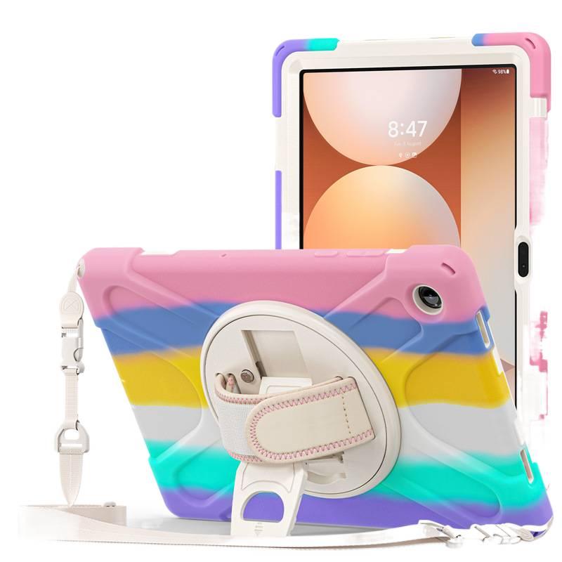 حافظة سامسونج تاب متوافقة مع Samsung Galaxy Tab A11 Plus / Samsung Galaxy Tab A11 باللون بنفسجي مع غطاء حماية ووظيفة حامل وحمل يومي للتابلت بوظيفة حامل Samsung Tab - Layan Lure - Image 4