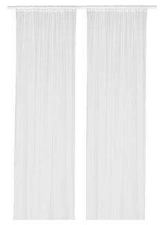 LILL Net curtains, 1 pair, white, 280x300 cm