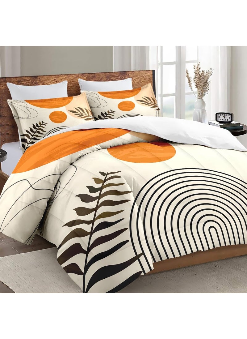WeCozy WeCozy 3 Pcs Comforter Set King Size with 2 Pillowcases  Contemporary Mid Century Geometric Bedding Set for Kids and Adults  Boho Rainbow Sun Soft Comforter Set for Bedroom Bed Decor  - Image 3