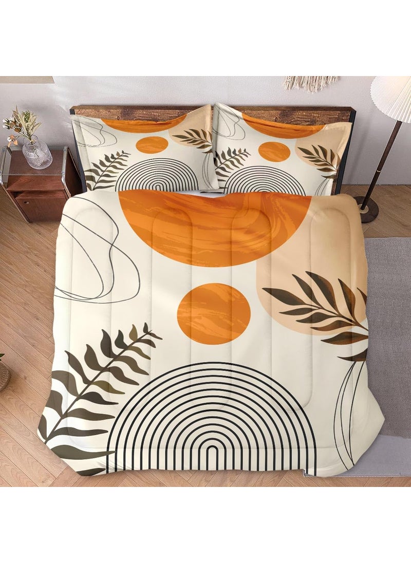 WeCozy WeCozy 3 Pcs Comforter Set King Size with 2 Pillowcases  Contemporary Mid Century Geometric Bedding Set for Kids and Adults  Boho Rainbow Sun Soft Comforter Set for Bedroom Bed Decor  - Image 2