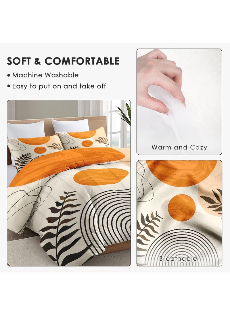 WeCozy WeCozy 3 Pcs Comforter Set King Size with 2 Pillowcases  Contemporary Mid Century Geometric Bedding Set for Kids and Adults  Boho Rainbow Sun Soft Comforter Set for Bedroom Bed Decor  - Image 5