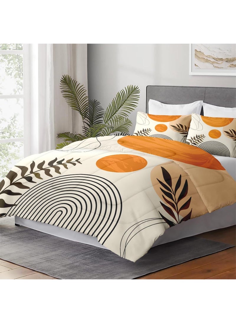WeCozy WeCozy 3 Pcs Comforter Set King Size with 2 Pillowcases  Contemporary Mid Century Geometric Bedding Set for Kids and Adults  Boho Rainbow Sun Soft Comforter Set for Bedroom Bed Decor  - Image 4
