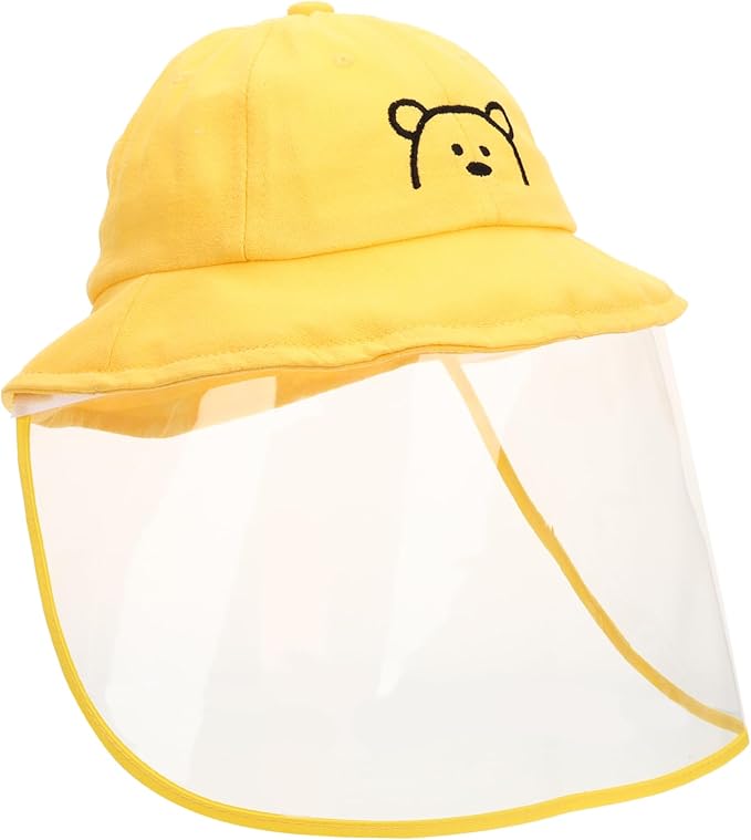 Yellow Sun Hat with Detachable Protective Cover Lightweight Portable for Outdoor - Image 1