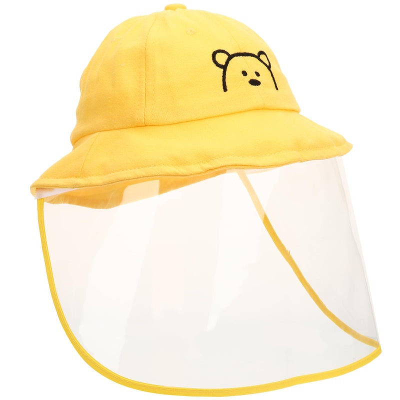 Yellow Sun Hat with Detachable Protective Cover Lightweight Portable for Outdoor - Image 2