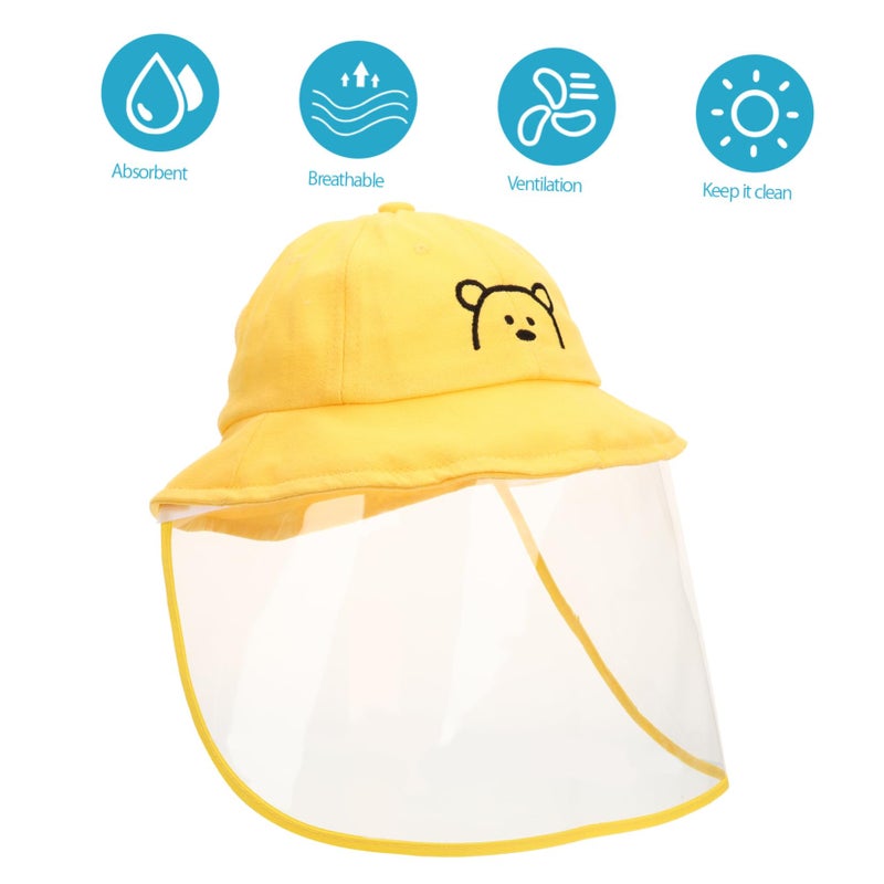 Yellow Sun Hat with Detachable Protective Cover Lightweight Portable for Outdoor - Image 5