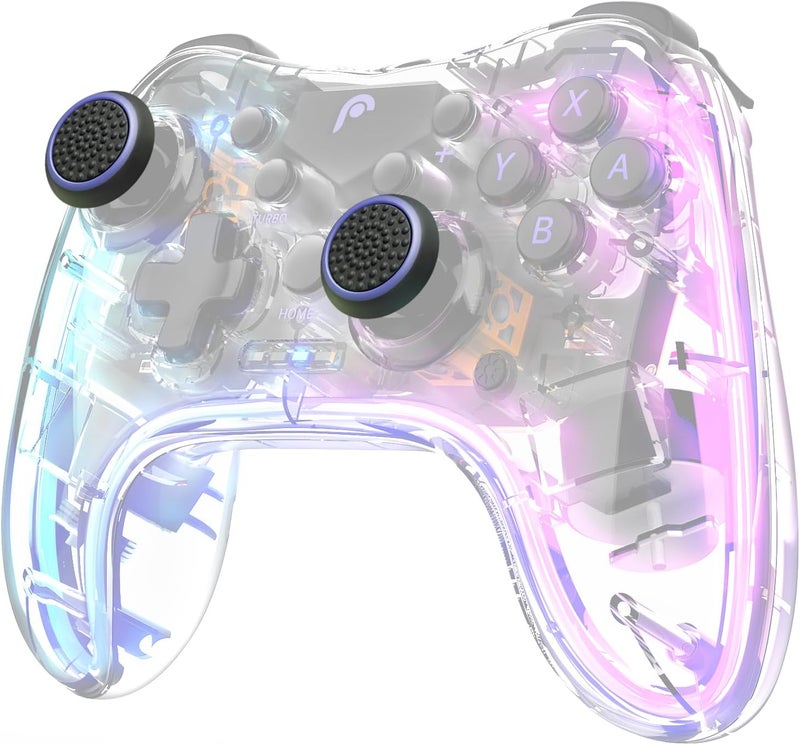 Fosmon Performance Thumb Grips Joystick Caps for Nintendo Switch 2, Switch 1, Joycon Grip, PS5, PS4, Xbox One, Xbox Series X/S, Rubber Controller Grips - Black/Blue (2 Pair - 4 Pieces) - Image 2