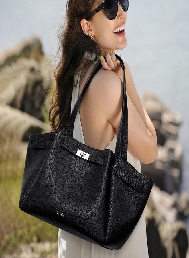 CLUCI Large Purses for Women, Lightweight Vegan Leather Hobo Bags, Commuting Tote Handbag With RFID Blocking - Image 2