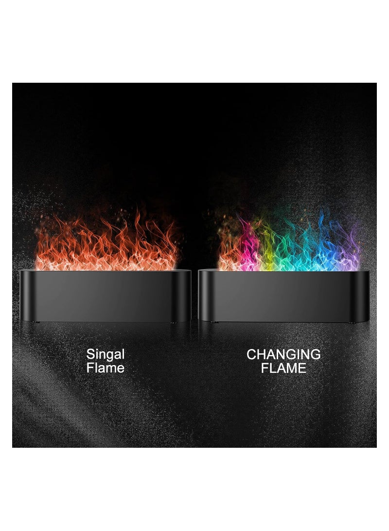 SOLARAE Colorful Flame Aroma Diffuser Humidifier, 7-Color Changing Essential Oil Diffuser, Ultra-Quiet Aromatherapy for Home, Office, Large Rooms, Yoga, and Bedrooms (Waterless Auto Shut-Off) - Image 2