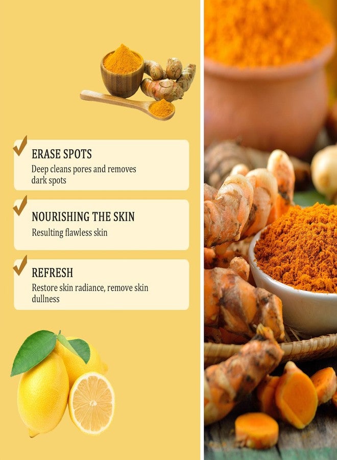 guluxly Lemon Turmeric Kojic Soap, Turmeric Soap Bar with Vitamin C, Lemon, Retinol Collagen, Shea Butter for Face and Body (4) - Image 3
