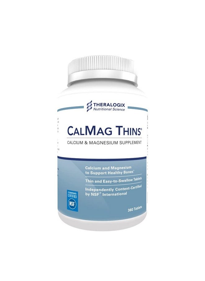 Theralogix Calmag Thins Calcium Magnesium Supplement ; Bone Health & Bone Strength Vitamin ; 360 Tablets Manufactured In The Usa And Nsf Certified  - Image 2