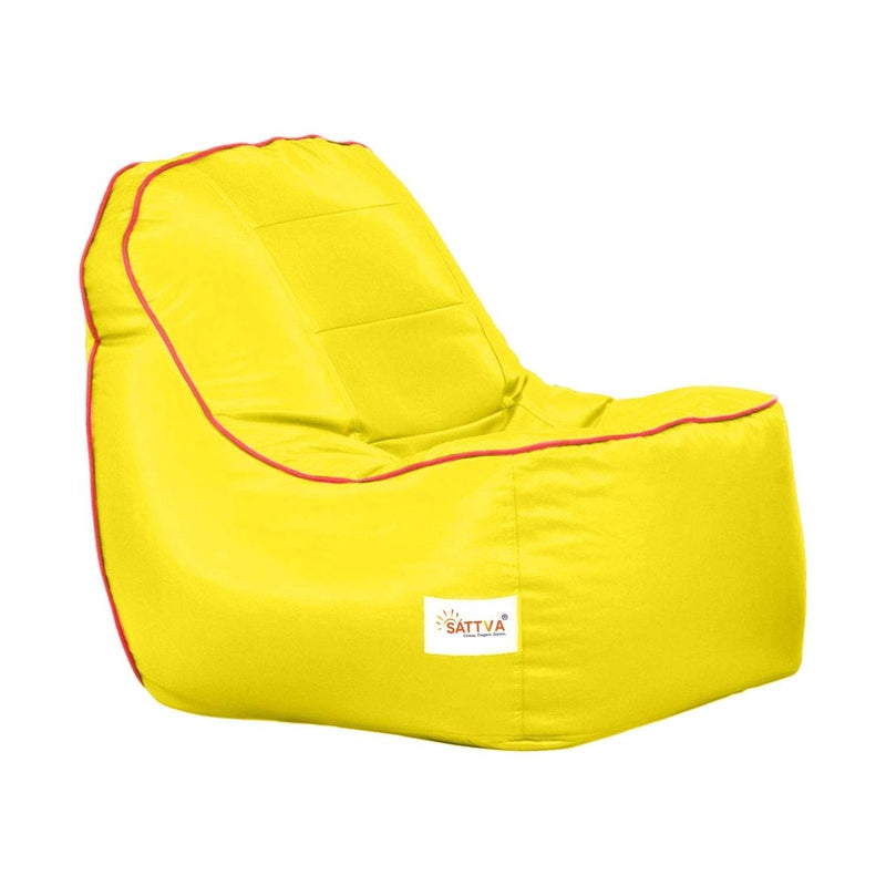 SATTVA Classy.Elegant.Stylish Sattva Rester Leatherette Fabric XXXL Bean Bag Cover Without Beans Yellow  - Image 1
