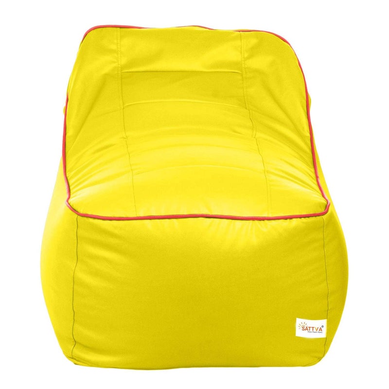 SATTVA Classy.Elegant.Stylish Sattva Rester Leatherette Fabric XXXL Bean Bag Cover Without Beans Yellow  - Image 2