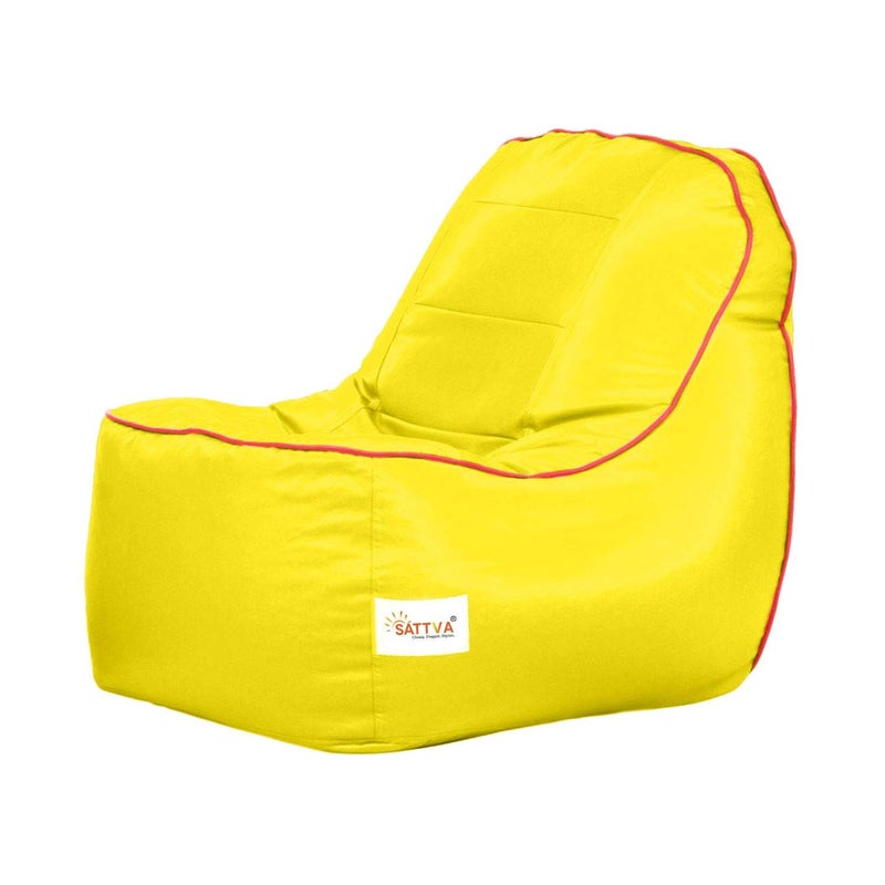 SATTVA Classy.Elegant.Stylish Sattva Rester Leatherette Fabric XXXL Bean Bag Cover Without Beans Yellow  - Image 3