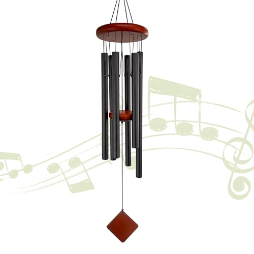 Howarmer Small Wind Chimes for Outside, Wind Chimes Outdoor with 6 Tuned Tubes, Memorial WindChimes for Garden, Patio and Home - Image 1