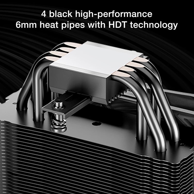 be quiet! Pure Rock 3 Black CPU Air Cooler | 4 High Performance 6mm Heat Pipes with HDT Technology | 120mm PWM Fan | AMD:AM4 AM5/Intel LGA 1700/1150/1151/1200 | Black | BK039 - Image 3