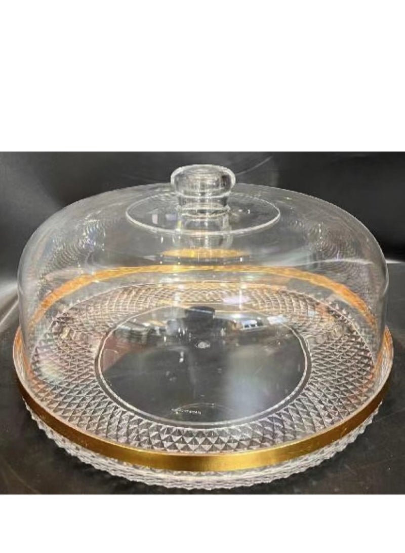 Plastic Cake Saver with Transparent Cover 28X28X13 CM 