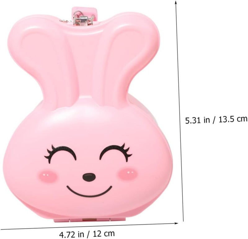 klarako 2pcs Shape Gift Doll Birthday Storage Figurine Rabbit Christmas Chinese Coin Zodiac Pot Cute Adorable Bunny Saving Lock Lovely Animal Candy Party Kids Year Jar Container The Color - Image 3