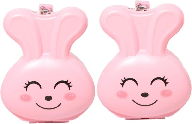 klarako 2pcs Shape Gift Doll Birthday Storage Figurine Rabbit Christmas Chinese Coin Zodiac Pot Cute Adorable Bunny Saving Lock Lovely Animal Candy Party Kids Year Jar Container The Color - Image 1