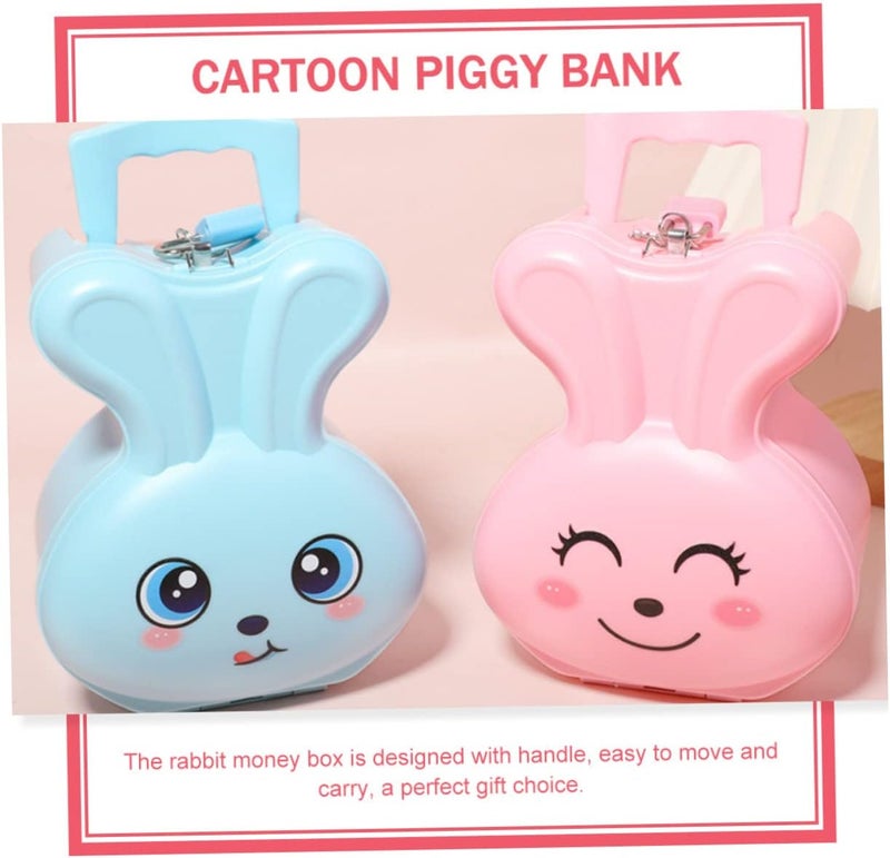 klarako 2pcs Shape Gift Doll Birthday Storage Figurine Rabbit Christmas Chinese Coin Zodiac Pot Cute Adorable Bunny Saving Lock Lovely Animal Candy Party Kids Year Jar Container The Color - Image 5