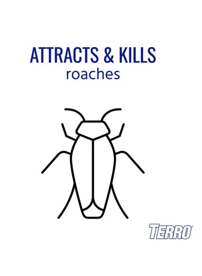Terro TERRO T500 Indoor Multi-Surface Roach Bait Stations - Indoor Cockroach Killer, 6 Bait Stations, Black  - Image 2